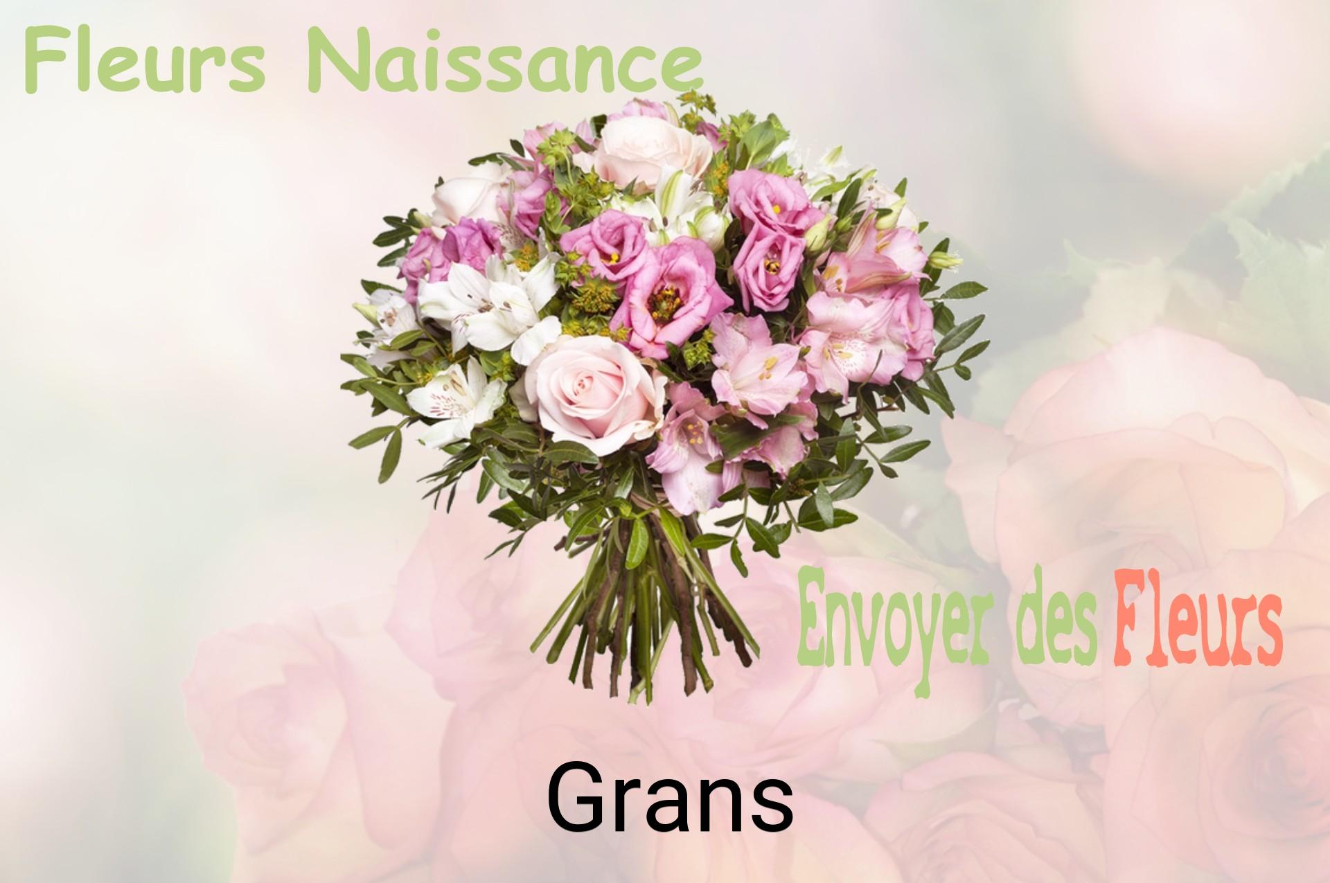 Bouquet de fleurs de naissance livré à Grans