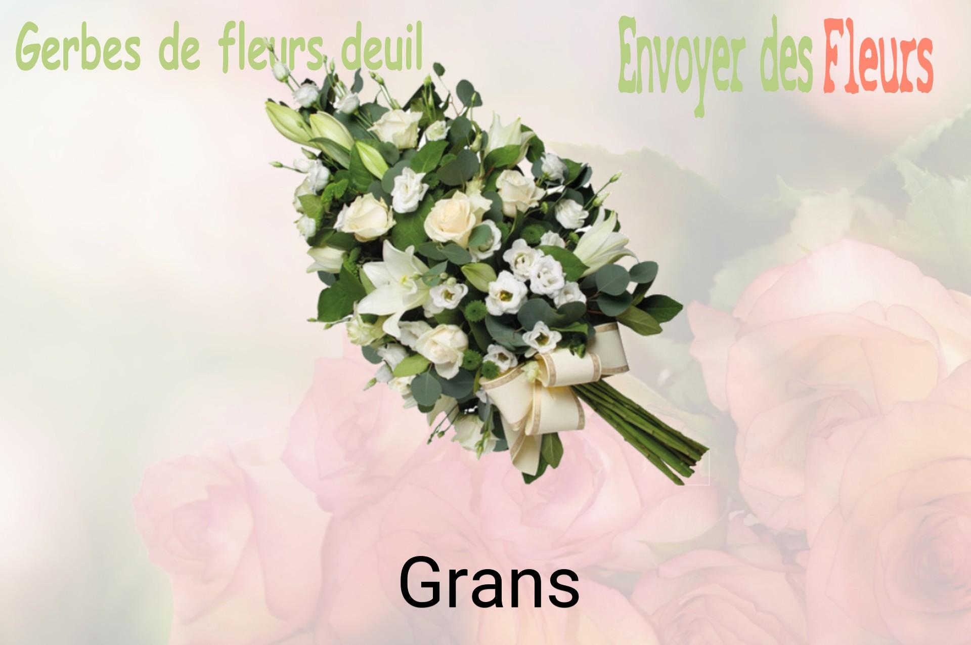 Gerbe de fleurs de deuil livrée à Grans